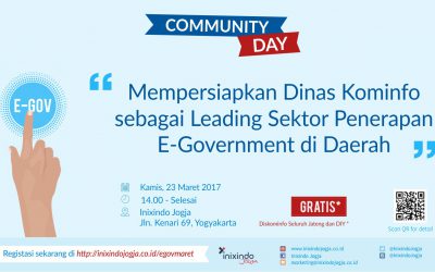 News & Events 8 Community Day Mempersiapkan Dinas Kominfo sebagai Leading Sektor Penerapan E – Goverment di Daerah